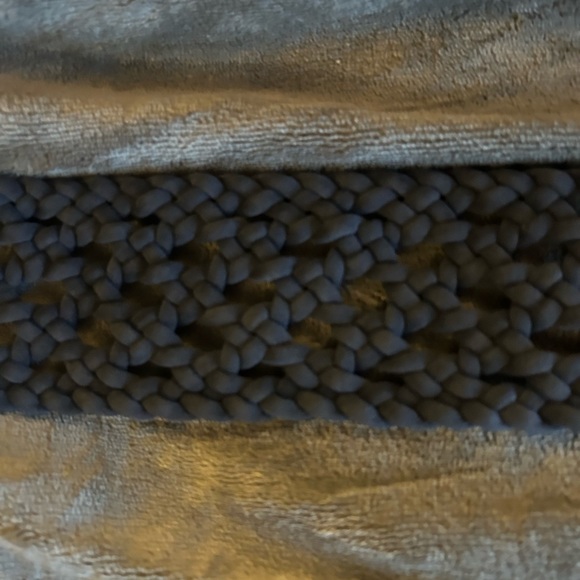 NWT Arielle Navy Blue Faux Suede Woven Fashion Belt - Picture 2 of 7